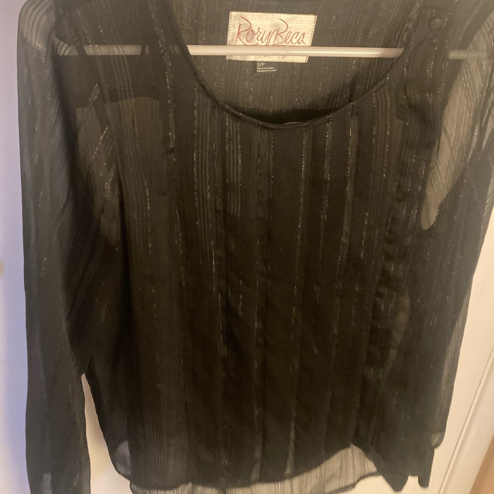 Rory Beca Black Sheer Blouse